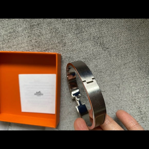 Hermes clic clac HH bracelet etain matte - Picture 2 of 9